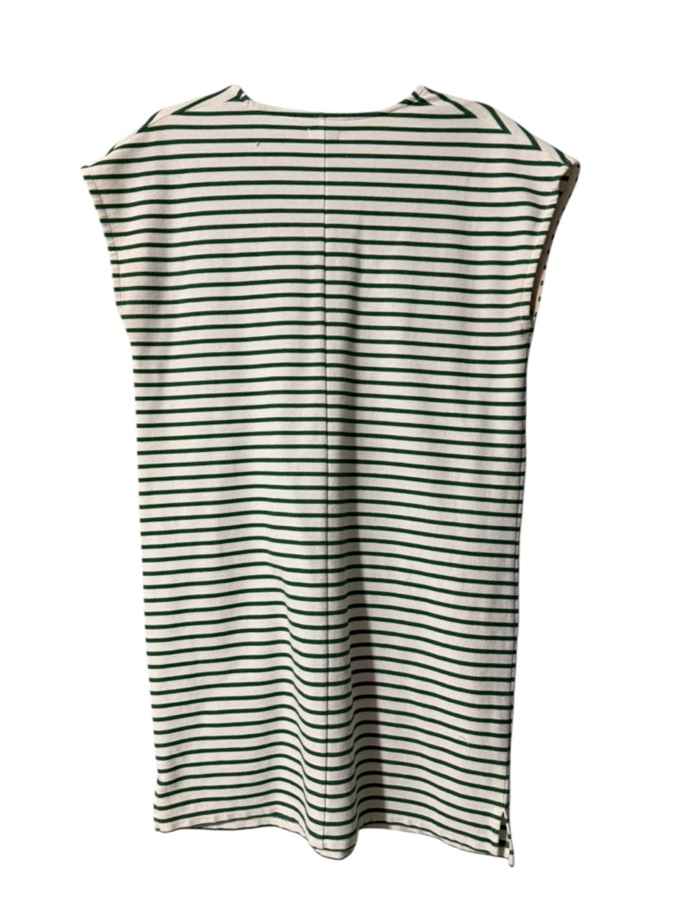 J. Crew White and Green Striped V-Neck Knit Shift Dress size Small - Picture 4 of 7
